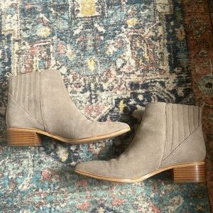 Marc Fisher Suede Nude Pointed Toe Boots Fall Booties